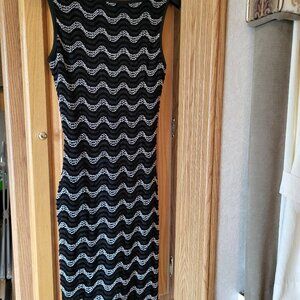 Black dress with silver design